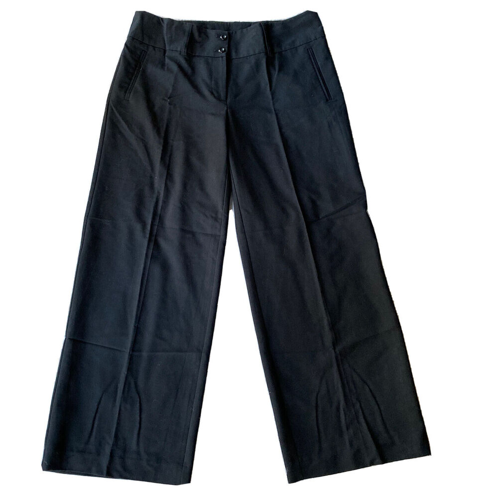 Fashion Bug Pants Sz 14 Dressy Black Straight Leg Workwear Career School Work